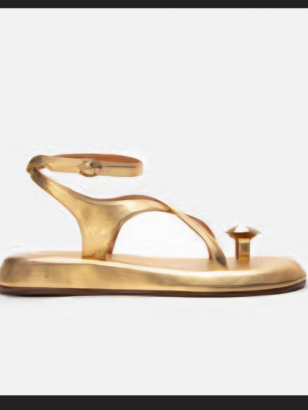 Couture Clergerie Gold Metallic Roman Strappy Women's Sandals